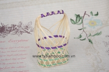 bamboo basket with handles - tv14470
